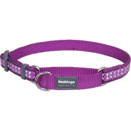 Red Dingo Red Dingo MC-RB-PU-ME Martingale Dog Collar Reflective Purple; Medium MC-RB-PU-ME